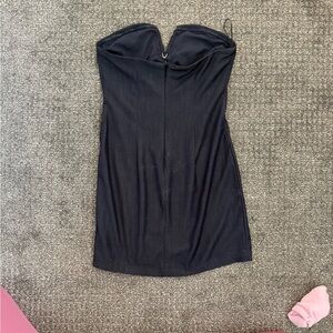 Cotton Candy Black Strapless Sheath Dress